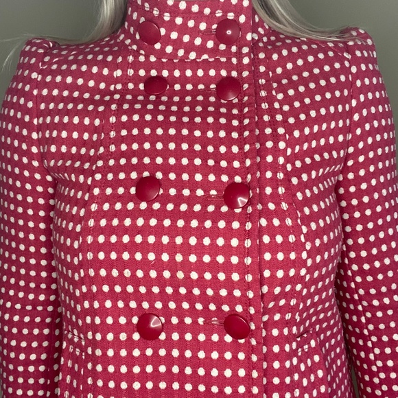 Next Red Polka Dot Pea Coat - Picture 3 of 5